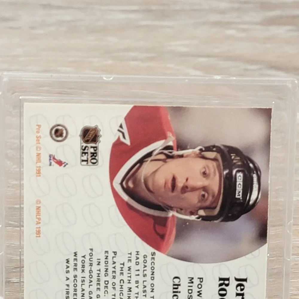 Jeremy Roenick Signed 1991 Pro Set #605 Chicago Blackhawks Autographed Card
